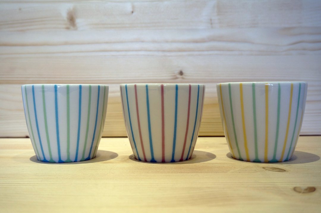 LINE系列双色无把小杯 - 茶具/茶杯 - 瓷 多色