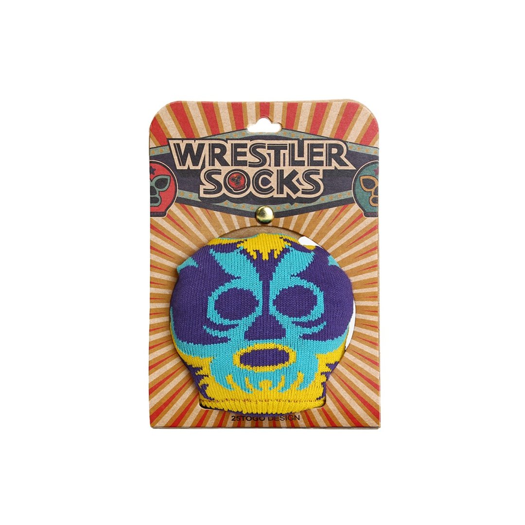 WRESTLER SOCKS摔角手面具袜_紫颜魔头 - 袜子 - 其他材质 多色