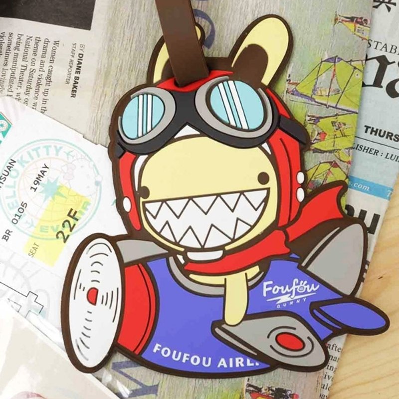 《Foufou》立体造型票夹/行李吊牌-邦妮开飞机 - 证件套/卡套 - 塑料 多色