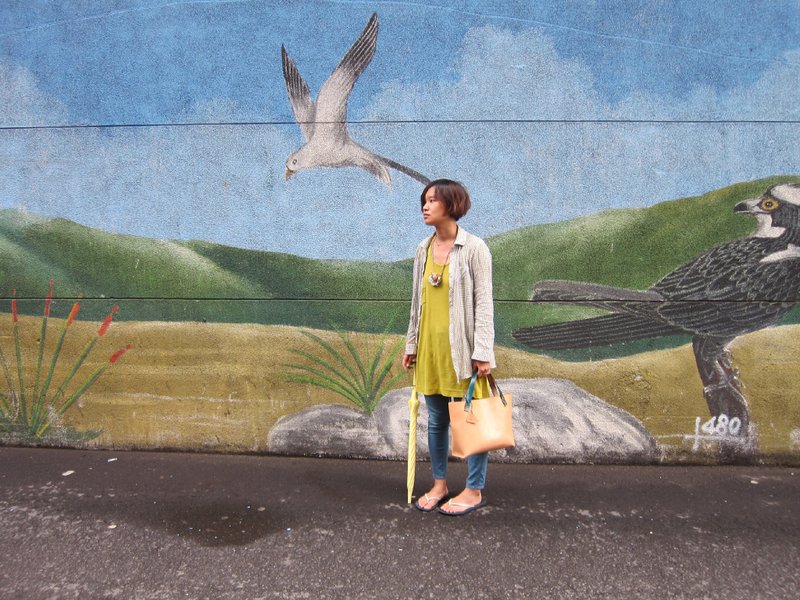 牛皮手提托特包 - 手提包/手提袋 - 真皮 卡其色