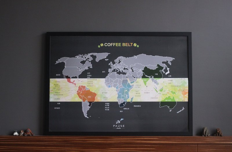 世界地图-咖啡带 - 海报/装饰画/版画 - 纸 多色