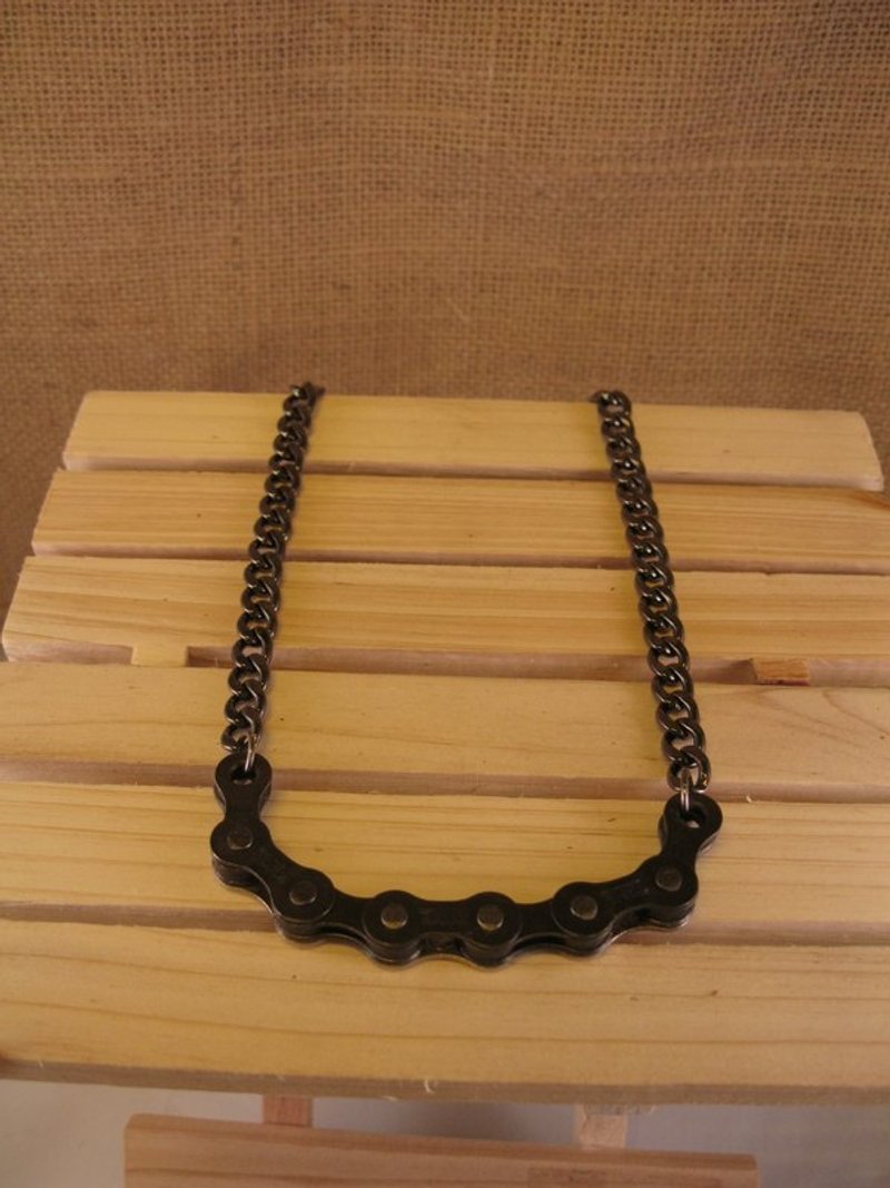 编号30003“脚踏车的链条好帅气”银、黑色项炼 - 项链 - 其他金属 黑色