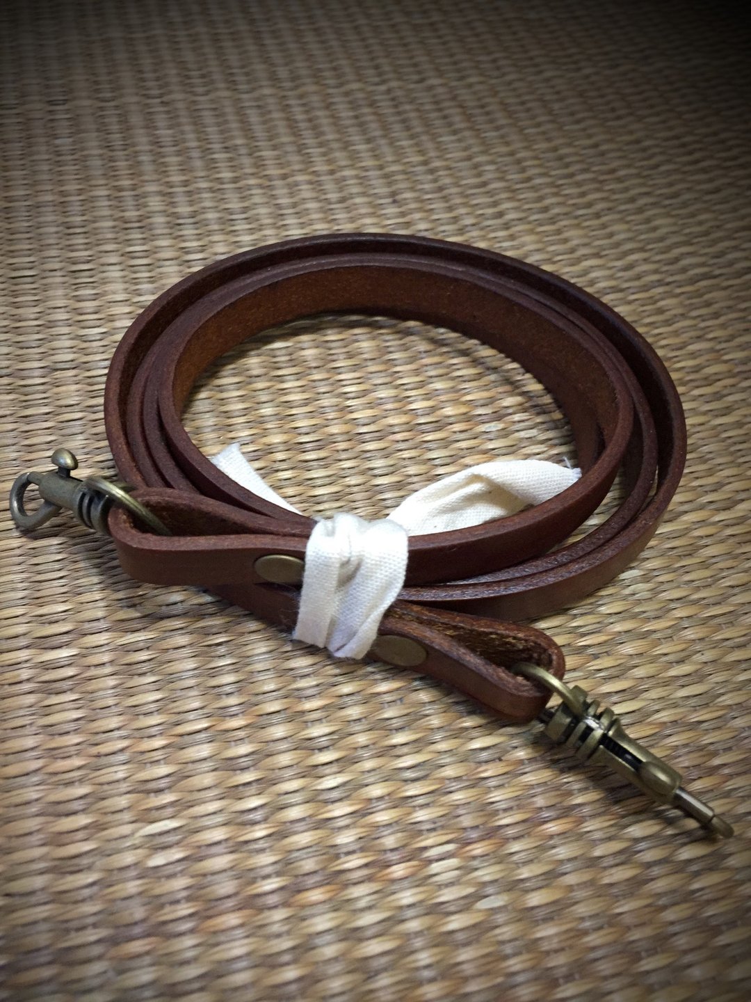 配件─真皮皮革长背带(120/110cm) - 其他 - 真皮 咖啡色