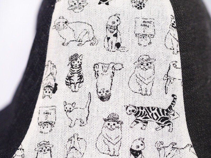 小牛村 Calf Village 渔夫帽 双面 手工帽 遮阳帽 {优雅猫爵} - 帽子 - 其他材质 黑色