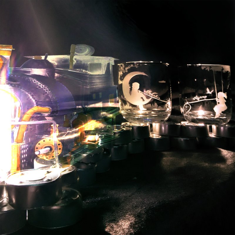 Destined Pair A蠟燭燈座 新年 伴手 情人週年慶 婚禮禮物 個人化 - 蜡烛/烛台 - 玻璃 透明