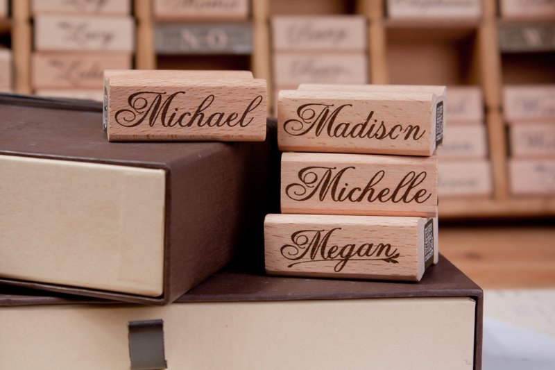 依你为名英文名字印章-M - 印章/印台 - 木头 