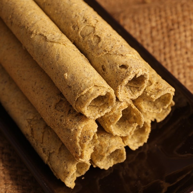 |好 食 机|  零 面 粉 无 麸 质    手工低油黑豆蛋卷-20包入 - 手工饼干 - 新鲜食材 黑色