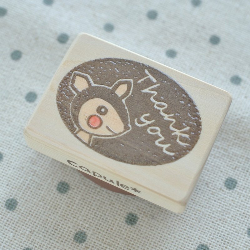 Of fawn of George Thank you Hanko - 印章/印台 - 橡胶 咖啡色