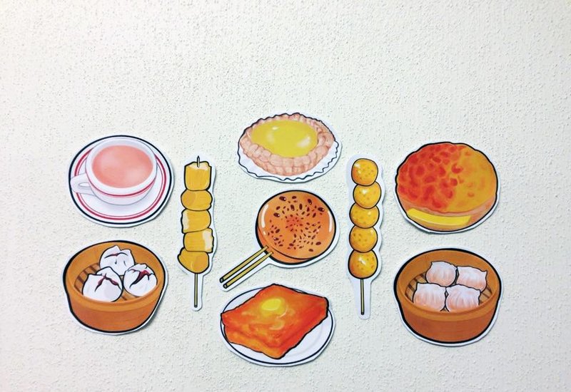 香港美食贴纸 - 贴纸 - 其他材质 白色
