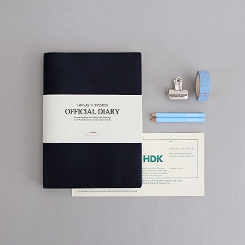 Dessin x indigo-手帐年历-The basic皮革A5周志(无时效)V2-尊爵黑,IDG07591 - 笔记本/手帐 - 纸 黑色