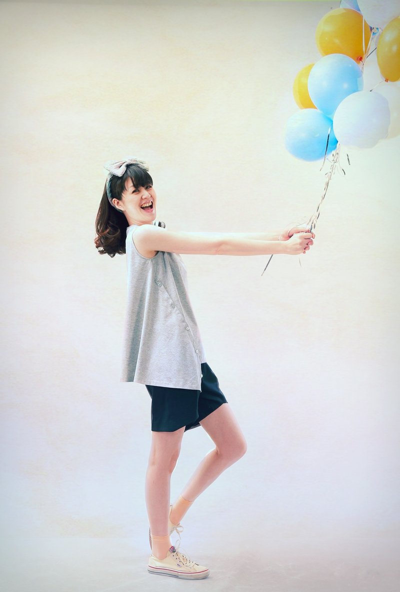 Proterozoic 短裤 - 女装长裤 - 棉．麻 蓝色