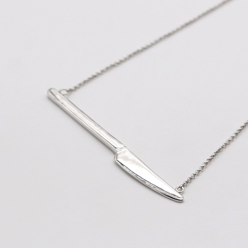 刀子 项链 纯银 - 项链 - 纯银 银色