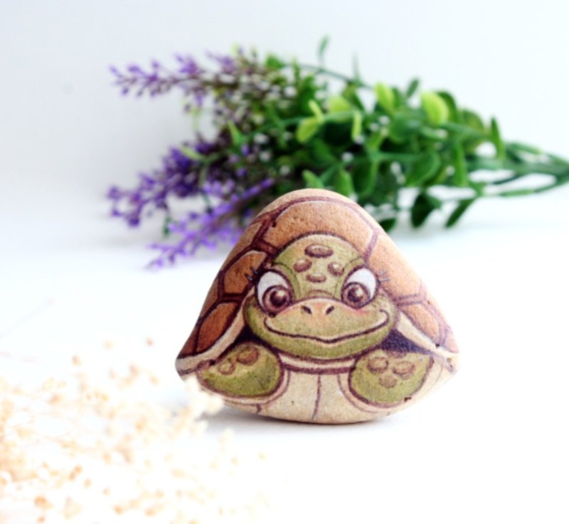 乌龟爷爷石头插画 - 植栽 - 植物．花 多色