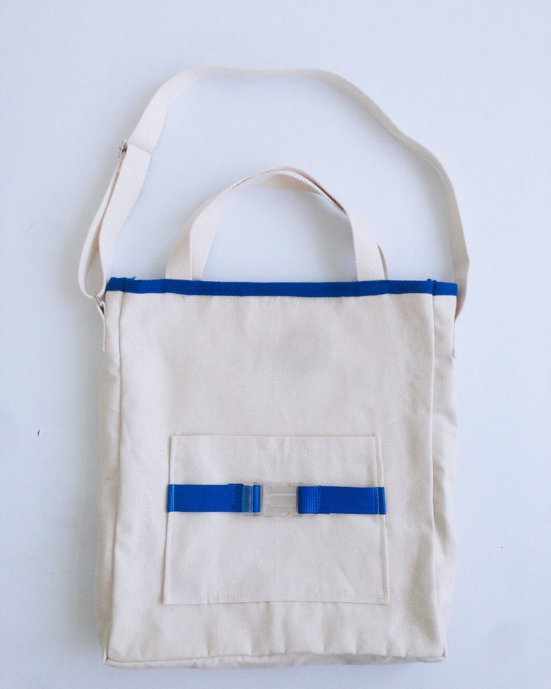 小款两用帆布袋(红/蓝) - 侧背包/斜挎包 - 其他材质 蓝色