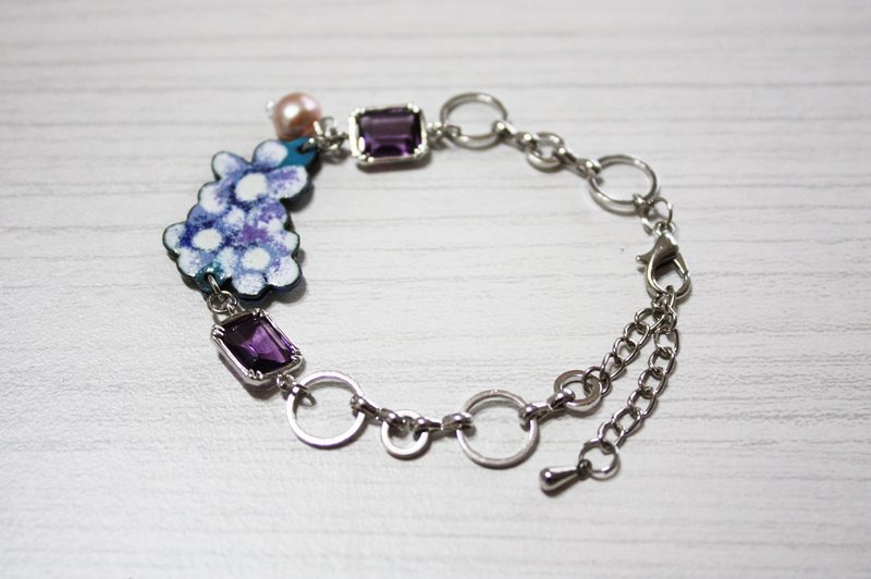 紫色花园珐琅手链 - 手链/手环 - 珐琅 紫色