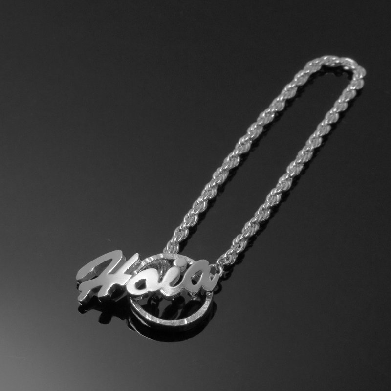 姓名系列 / 英文姓名T字扣 手链 / 925银 / 定制化 - 手链/手环 - 其他金属 银色