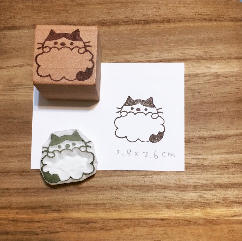 云朵奔驰猫猫 - 印章/印台 - 橡胶 白色