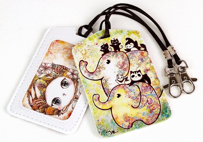 挂绳卡套 | 悠游卡套 | 行李吊牌 - 大象开花 - 证件套/卡套 - 塑料 