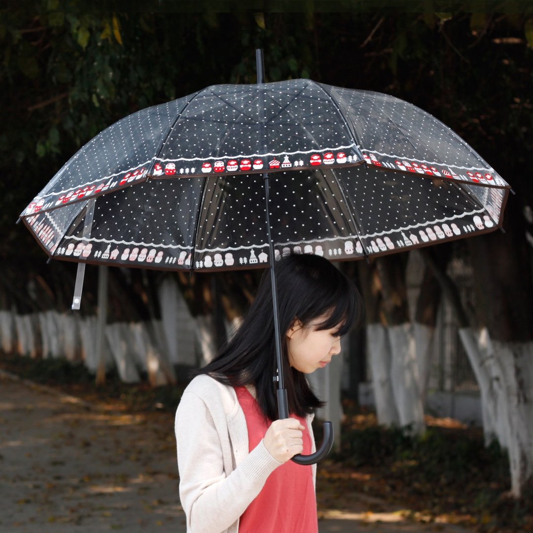 U-PICK原品生活 透明雨伞 原创长柄半自动超大伞面公主伞泡泡伞 - 雨伞/雨衣 - 塑料 