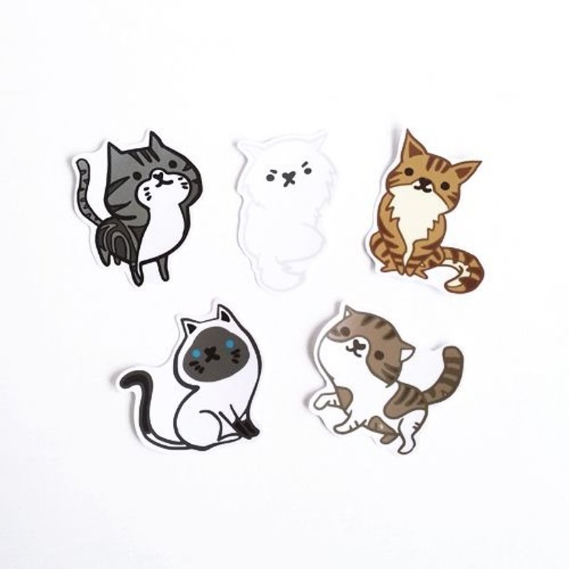 1212玩乐设 计逗趣到处贴 防水贴纸-猫猫来了 - 贴纸 - 防水材质 多色