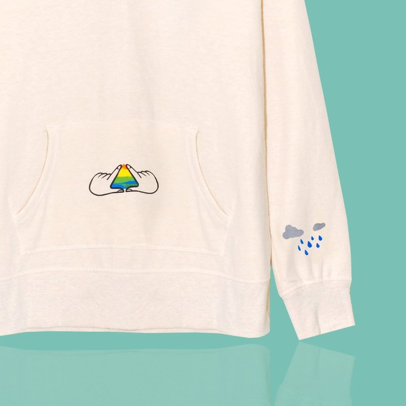 【墨儿推荐】我的平行世界小宇宙／米木色刷毛踢 - 女装 T 恤 - 棉．麻 多色