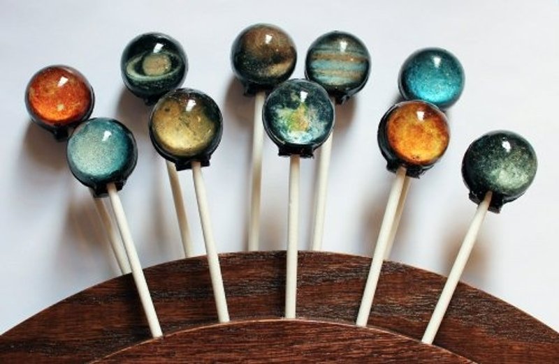 Fairycookies美国Vintage Confections Planet Lollipop星球棒棒糖 - 零食/点心 - 新鲜食材 多色