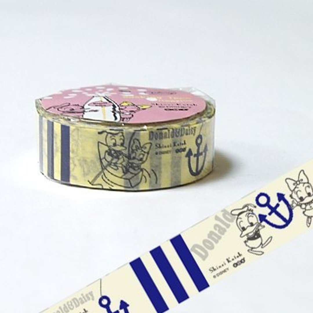 Shinzi Katoh 加藤真治 迪士尼系列2 (唐老鸭与黛西 SKD-544A) - 纸胶带 - 纸 黄色