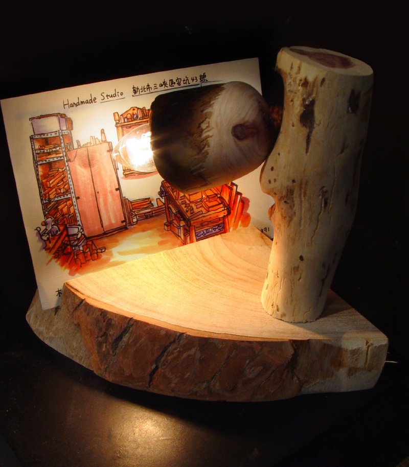 小树夜灯 - 灯具/灯饰 - 木头 橘色