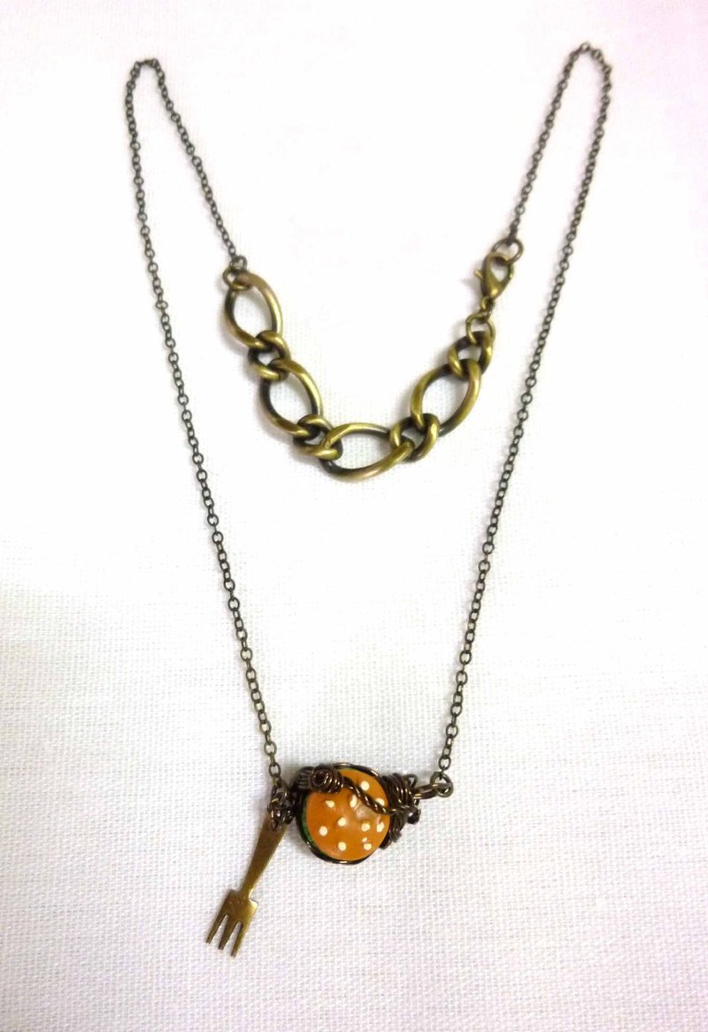 美式小汉堡的复古项炼 - 项链 - 其他材质 灰色