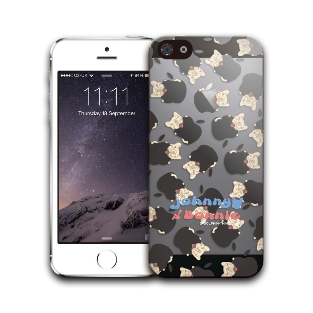 PIXOSTYLE iPhone 5/5S 2D侧边透明保护壳 - Johnny&amp;Bonnie PSIP5S2D-313 - 手机壳/手机套 - 塑料 多色