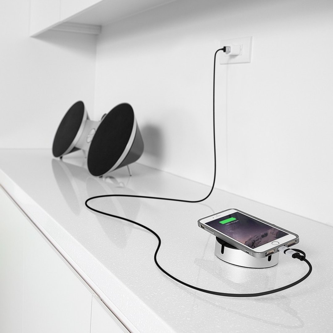 Just Mobile AluCable Duo 铝质双用连接传输线 (1.5m) - 充电宝/传输线 - 铝合金 银色