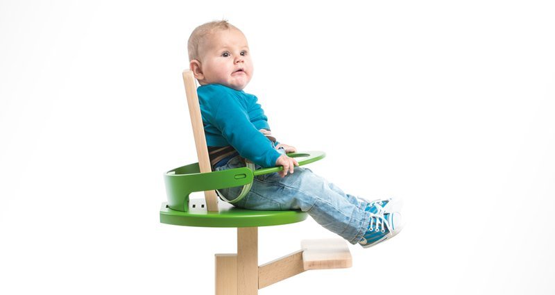 给6个月到10岁的孩子，来自欧洲天然木材的Froc 成长高脚椅 (展示品) - 儿童家具 - 木头 多色