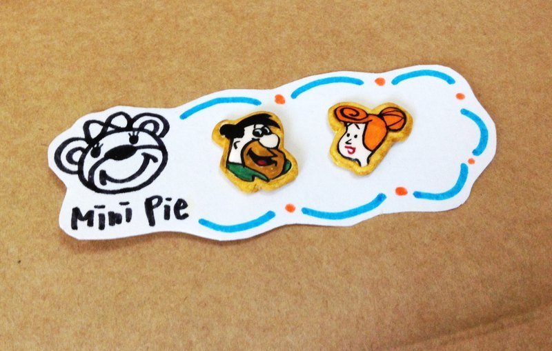 弗莱德与威玛糖霜饼干耳环组(可改耳夹式) ((满500随机送神秘小礼物)) - 耳环/耳夹 - 其他材质 多色