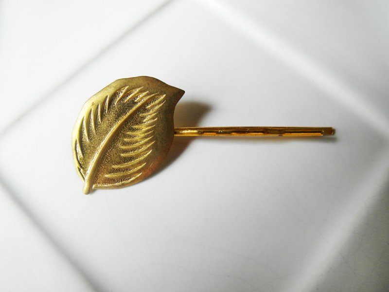 复时品精灵款发夹【单叶】 - 发饰 - 其他材质 金色