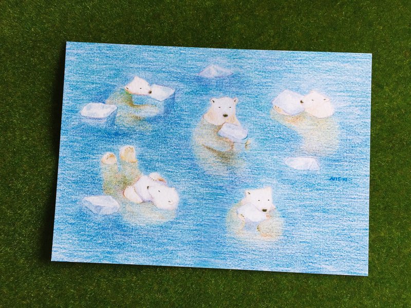 凉啊凉 明信片 - 卡片/明信片 - 纸 蓝色