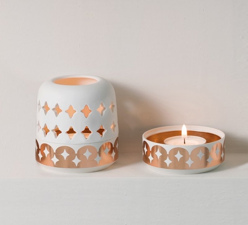 BONNSU  倒映骨瓷烛台 - 蜡烛/烛台 - 其他材质 白色