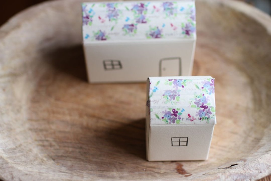 Fion stewart日本制和纸胶带-紫花（purple flower) - 纸胶带 - 纸 紫色