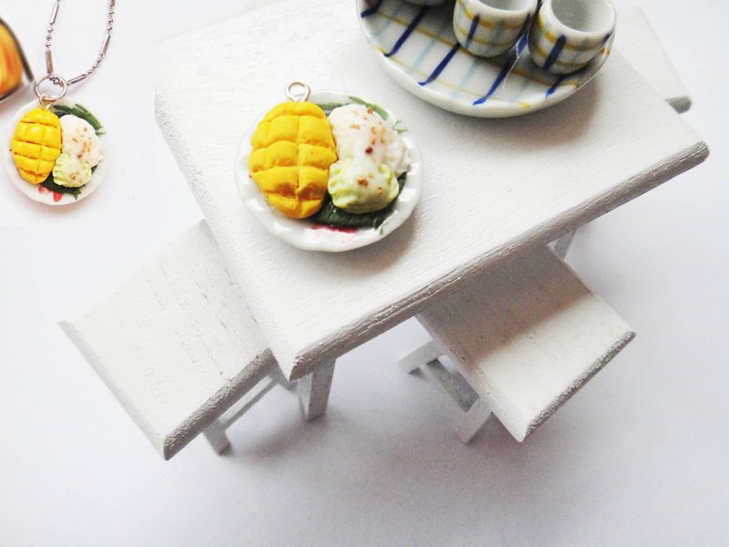 泰式芒果糯米饭项链 - 项链 - 粘土 红色