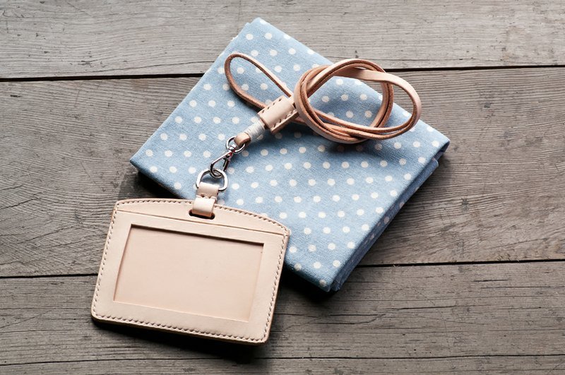 植物鞣手缝横式证件套(含背带) - 证件套/卡套 - 真皮 橘色