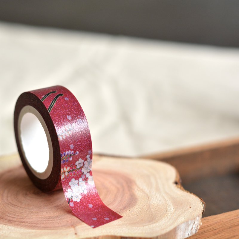 【岛屿记忆】花布组曲-四季花布 - 纸胶带 - 纸 红色