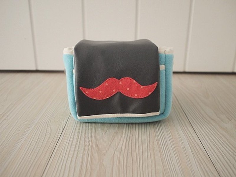 hairmo。玫红翘胡子相机包拉链侧背款-水青(单眼/类单眼) - 相机包/相机袋 - 其他材质 蓝色