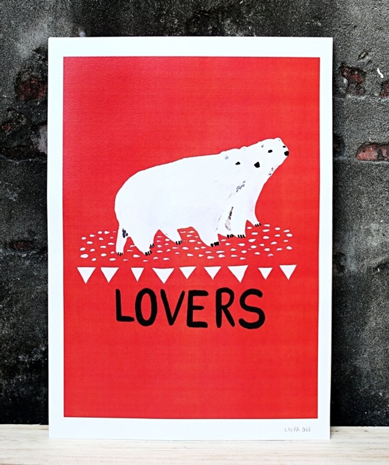 英国限量商品-Laura Gee Poster Print "Lovers!" - 墙贴/壁贴 - 纸 