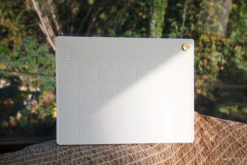 手工螺丝帽无墨月历 {2015} 绝版收藏品 - 摆饰 - 纸 白色