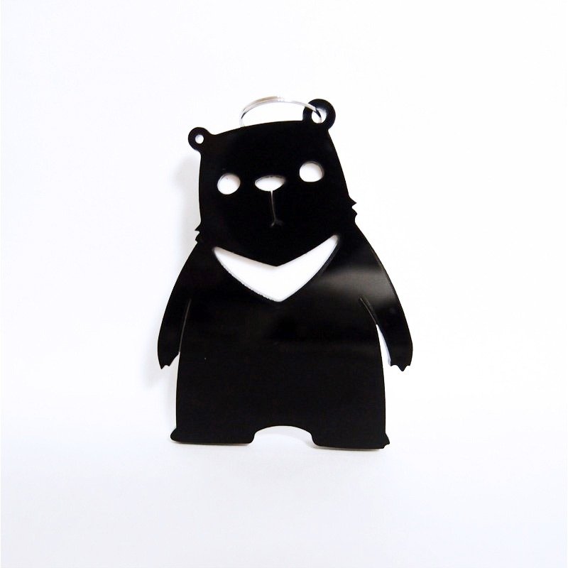 我爱动物园 - 黑熊爸爸  压克力 钥匙圈 - 单面 - 钥匙链/钥匙包 - 压克力 黑色