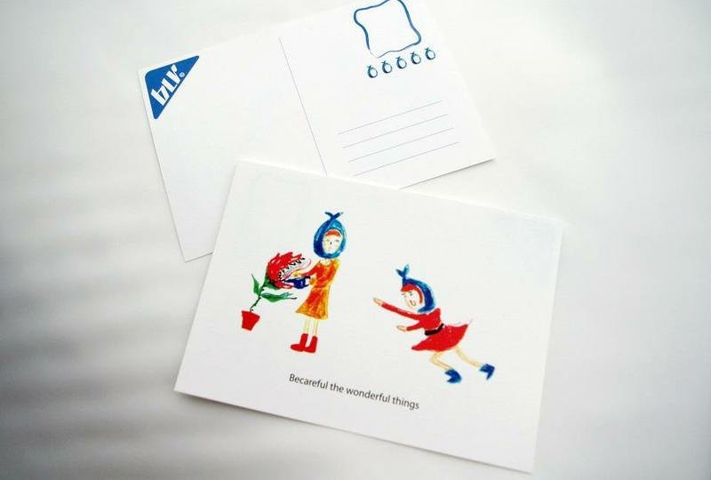 BLR 手绘女孩儿 明信片 - 卡片/明信片 - 纸 