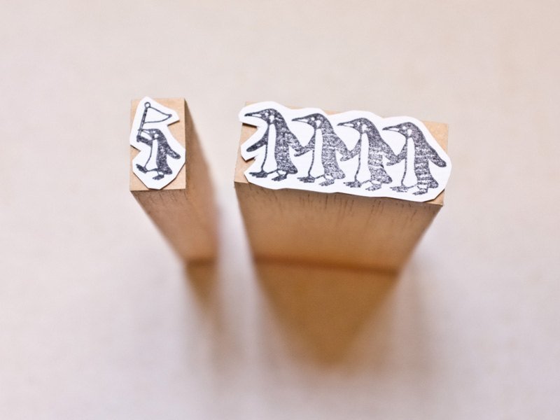 |印章| 编号602 企鹅观光 - 其他 - 木头 蓝色