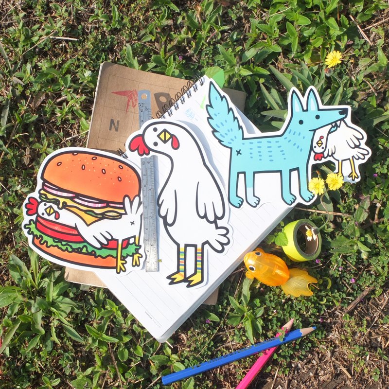 呱啊嘎嘎的一大张贴纸!!! - 贴纸 - 纸 多色