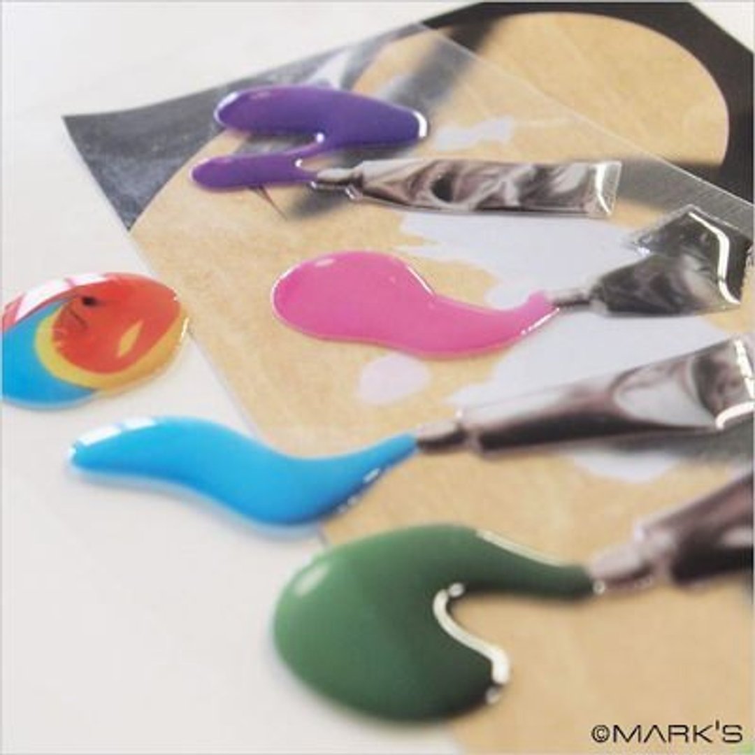 Marks Sticker 立体PVC装饰贴纸 - 颜料.水彩(STK-UN1-D) - 贴纸 - 塑料 多色