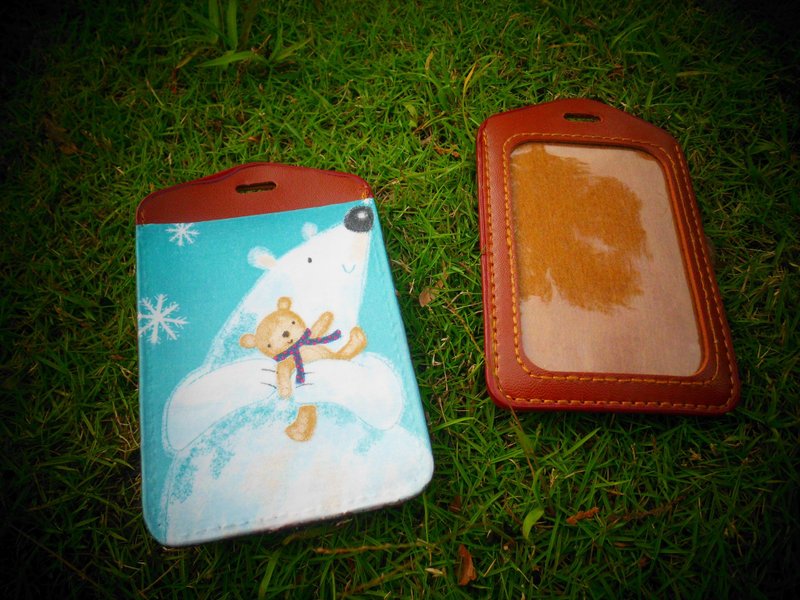 手工真皮皮件─北极熊皮革票卡夹/证件套/识别证 - 证件套/卡套 - 真皮 蓝色