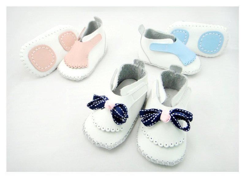 奇朵屋MIT台湾制小牛皮天使鞋手工DIY材料包A款 - 皮件 - 真皮 白色